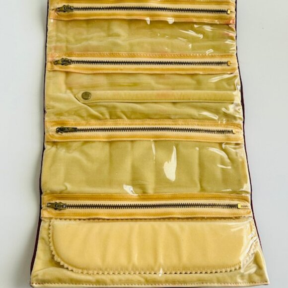 Vintage '60s Floral Cosmetic Makeup Jewelry Pouch - Picture 4 of 4